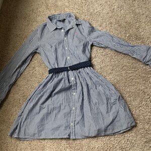 Polo by Ralph Lauren Blue Buttoned A-Line Dress